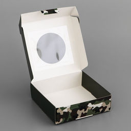 Цена за 5 шт. Коробка подарочная сборная с окном, упаковка, 23 февраля, 10?10?3 см