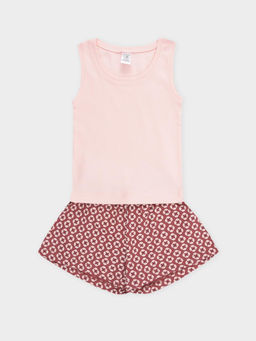 К 1649/зефир,геометрические ромашки пижама для дев