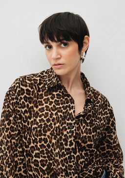 Leopar Bask?l? Gomlek