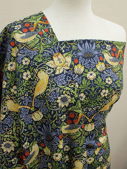 Перкаль Премиум (Digital) "Райские птички" (крупный рисунок) цв.синий, ш.1.45м, хл-100%