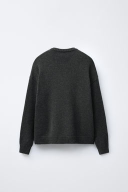 WOOL KNIT JUMPER EMBROIDERED REINDEER HEARTS - Zara фото 2