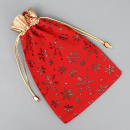 Цена за 5 шт. Мешочек подарочный замша Тепла и Уюта, снежинки, тиснение, 16 24 см +/- 1.5 см - Дарите счастье фото 4