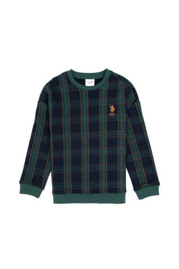 Erkek _ocuk Koyu Ye_il Bisiklet Yaka Sweatshirt - U.s. polo assn фото 11