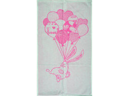 6с103.412ж1 На воздушном шаре (розовый10) Полотенце махровое 50х90см