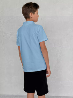 CRB wear/CWJB 63158-43 Рубашка-поло для мальчика,голубой/Ex.Cherubino  фото 5