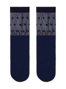 Цена за 2 пары. Носки Классические CONTE Удлиненные носки с прозрачным верхом в горошек FANTASY marino - Conte elegant фото 2