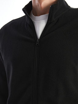Dik Yaka Uzun Kollu Polar Erkek Fermuarl? Sweatshirt