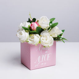 Цена за 2 шт. Коробки для мини букетов HAVE A NICE DAY, 12×20×10 см