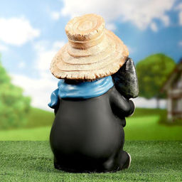 Садовая фигура из полистоуна «Крот в шляпе», 45×26×26 см