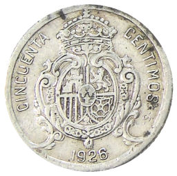 50 сентимо 1926 года Испания