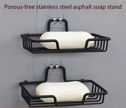 Прочная металлическая мыльница для настенного монтажа - нержавеющая