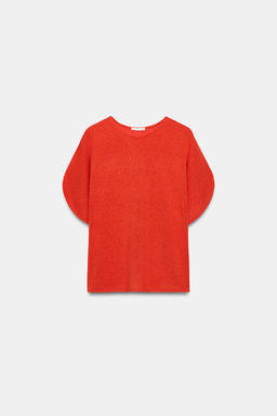 TOP R?STICO MANGA CAPA / Rojo - Zara фото 6