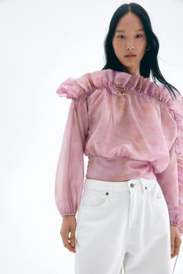Blusa de un hombro con volantes - H&m фото 4