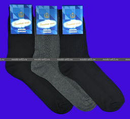 Цена за 10 пар. Золотая игла носки мужские с-203 серые 29  фото 4