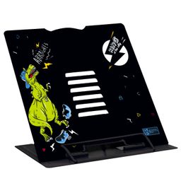 Подставка для книг и учебников арт.59884/ 24 ЗЛОЙ ДИНО (19х20х15.5 см, окрашенный чёрный металл, кол