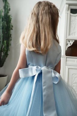 А21-3 платье для девочки Мелани голубой - Etoelf фото 6