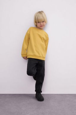 Erkek Bebek Beli Lastikli Jean Pantolon