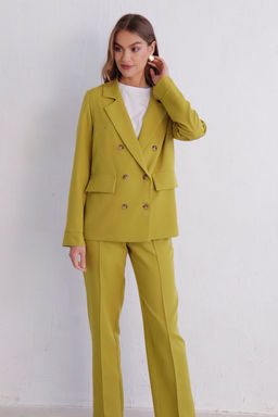 11725 Брюки со стрелками в цвете шартрез - Martichelli фото 2