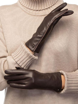 Перчатки женские ш+каш. IS01080 d.brown - Eleganzza фото 15
