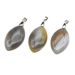 Подвеска из агата бразильского рис 23*48мм