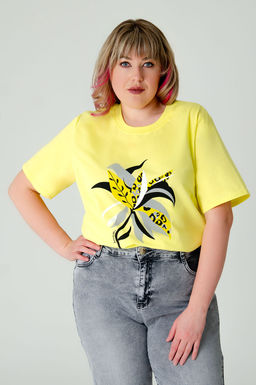 Арт. 3-1150 Футболка женская 50-58 (5 шт) Цвет:желтый - Калинка фото 16