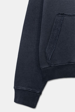 SUDADERA CAPUCHA EFECTO LAVADO / Azul - Zara фото 9