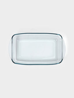 Форма для выпечки и запекания Paşabahçe Borcam, 2.7 л, 33.6×19×7 см, прямоугольная, жаропрочное стекло, прозрачная