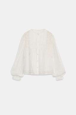 ZW COLLECTION EMBROIDERED SHIRT - Zara фото 4