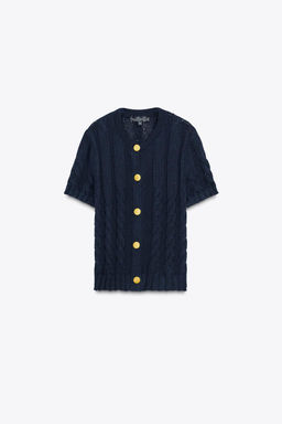 CONTRAST BUTTON KNIT CARDIGAN - Zara фото 4
