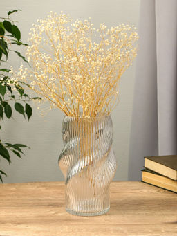 Ваза «Венди», 24.5×13×11 см, стекло, прозрачная