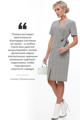 Платье в клетку асимметричное - Dstrend фото 2