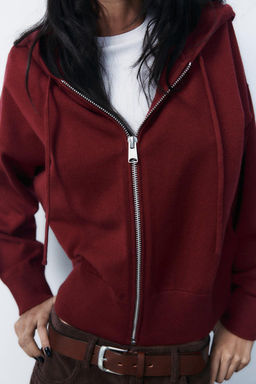 KNIT CARDIGAN WITH HOOD - Zara фото 11