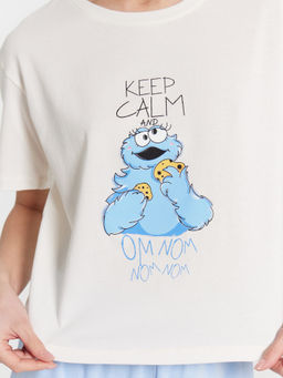 Пижама женская с принтом Cookie Monster