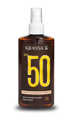 KRASSA масло-активатор загара 150мл SPF-50 с Рисовых отрубей