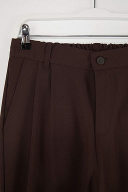 Kahverengi Pileli Beli Lastikli Utu Izli Baggy Erkek Pantolon TMNSS26PL00025 - Trendyolmilla фото 4