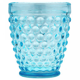 Сидней Стакан стеклянный 320мл, д8,5см, h10,3см, рельефное, цветное стекло, цвет - лазурный (Китай) Цена указана за штуку. В коробке 6 штук. - Домашняя мода фото 2