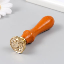 Печать для сургуча с деревянной ручкой «Олень в цветущем лесу», 9×2.5×2.5 см