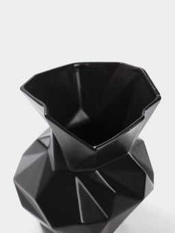 Ваза настольная керамика "Анхель" 20х12 см, чёрный