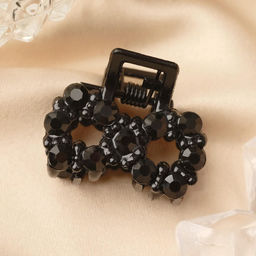 Цена за 6 шт. Крабик для волос «Мелани», бантик, 2.5 см, чёрный