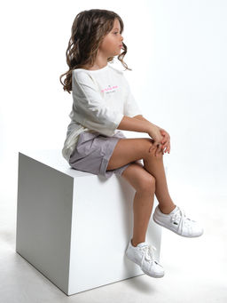 Комплект для девочки шорты с футболкой UD 7889/7896 розовый - Mini maxi фото 9