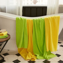 Полотенце махровое Экономь и Я 70*140 см, цв. зеленый, 100% хлопок, 320 гр/м2  фото 8