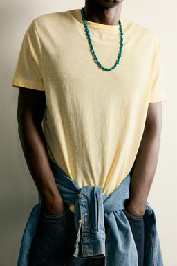 CAMISETA REGULAR FIT LIGHTWEIGHT / Amarillo - Zara фото 5