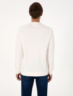 Ekru 2 _plik Regular Fit Bisiklet Yaka Basic Sweatshirt - Pierre cardin фото 5