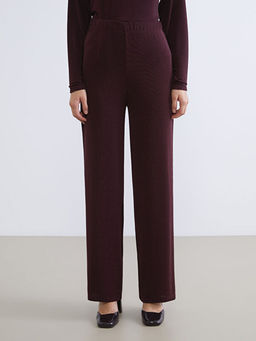 Standart Fit Simli Kad?n Pantolon