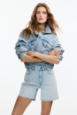 Vaquero corto de talle alto - H&m фото 12