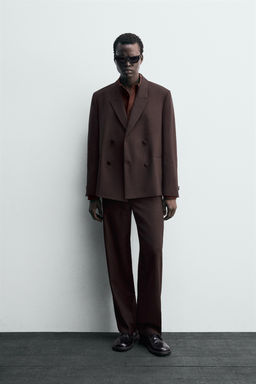 WOOL BLEND DOUBLE-BREASTED BLAZER