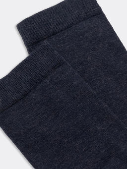 Цена за 5 пар! Носки мужские в синем цвете из шерсти с бамбуком т.синий меланж 029K-2189