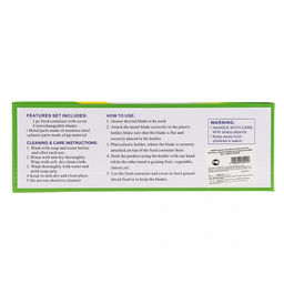 Терка из нержавеющей стали Хозяюшка 25,5х10,5х8,5см, с пластмассовым контейнером с крышкой 0,5л 20,5х10х5см, с насадками - 4 вида, пластмассовый держатель для насадки, в коробке (Китай) - Домашняя мода фото 16