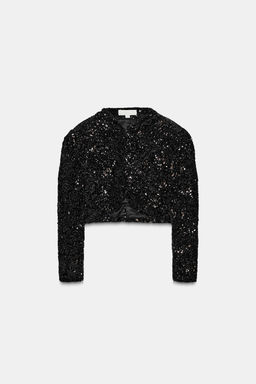 SEQUIN VOLUME SLEEVE JACKET - Zara фото 2
