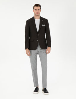 Gri Slim Fit Kuma_ Pantolon